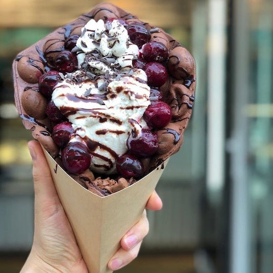 Black Forest Waffle - Katchi Ice Cream