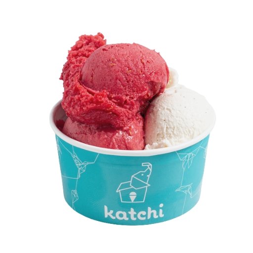 Bourbon Vanilla & Strawberry Sorbet, 160 ml - katchi-ice.com