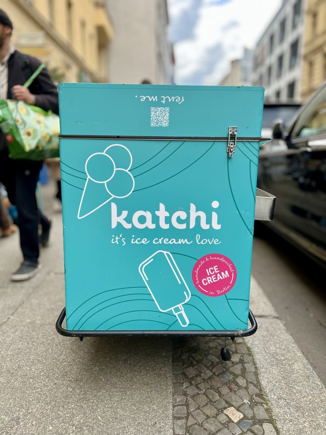 Katchi Ice Cream Bike von vorn mit Logo