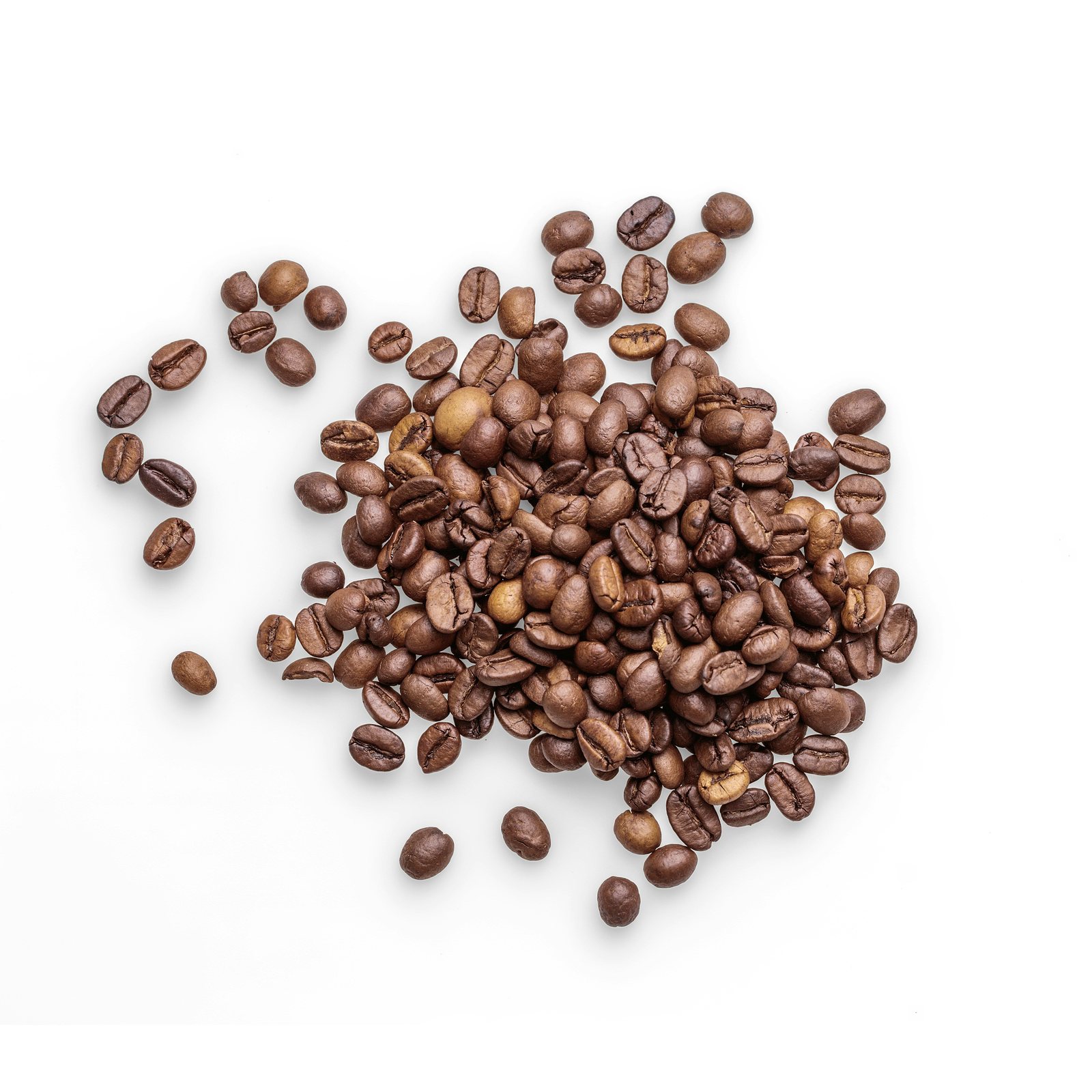 Geröstete Kaffeebohnen für den Espresso im Eiskaffee